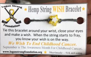 Logan Strong Foundation Hemp String WISH Bracelet